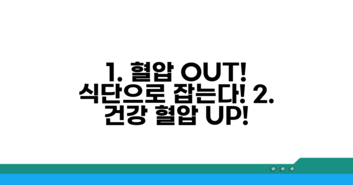 건강한 혈압 유지를 위한 식습관