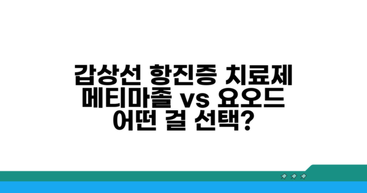 메티마졸, 요오드: 갑상선 항진증 치료제 비교