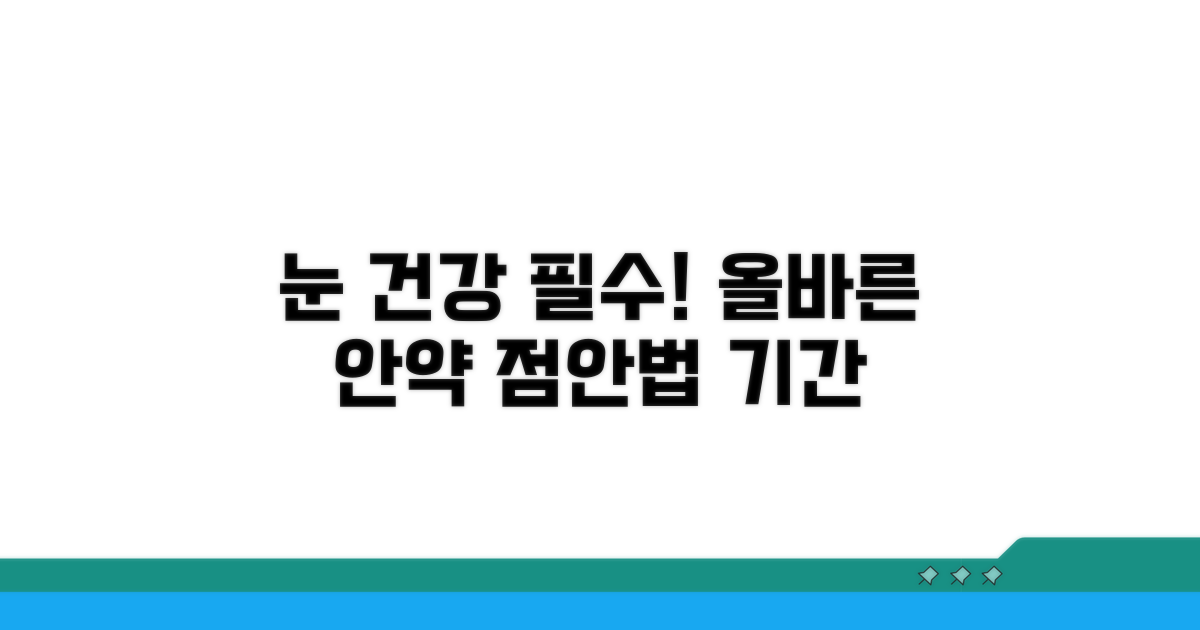 안약 점안, 정확한 방법과 기간