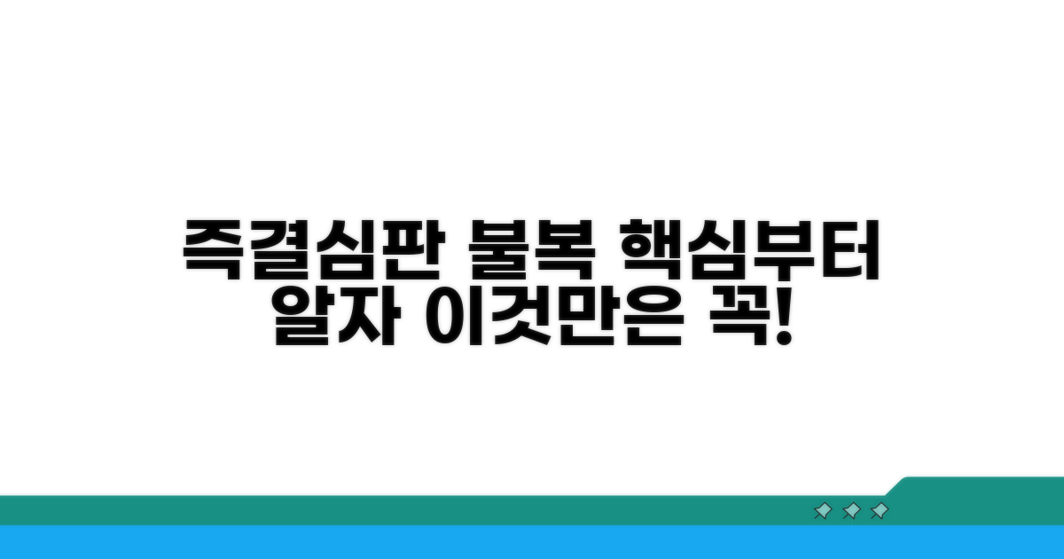 즉결심판 불복, 이것부터 알자