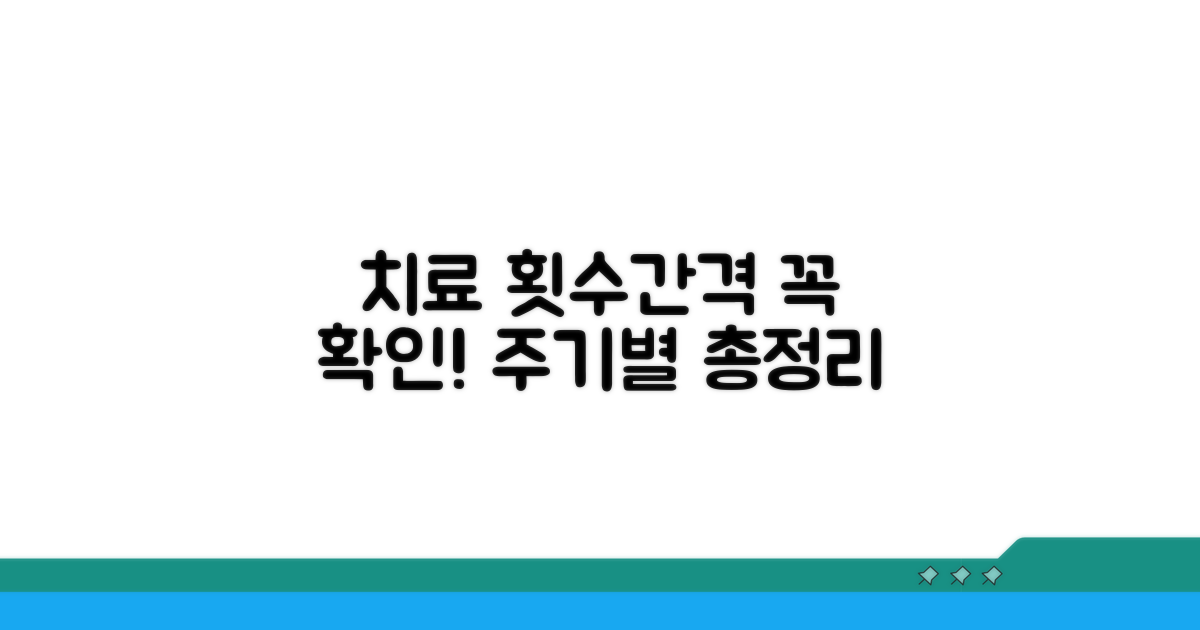 치료 주기별 횟수 및 간격