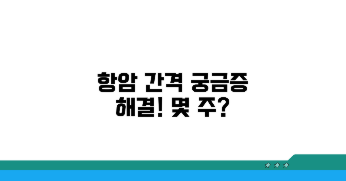 항암 치료 주기 간격 몇 주?