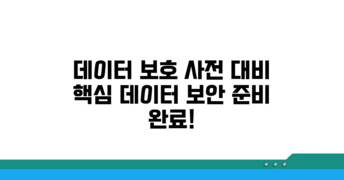 데이터 보호를 위한 사전 준비