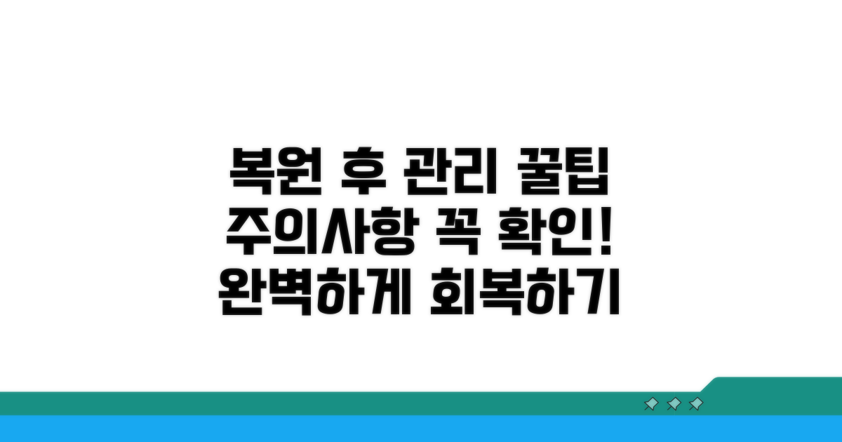 복원 후 관리와 주의사항 꿀팁