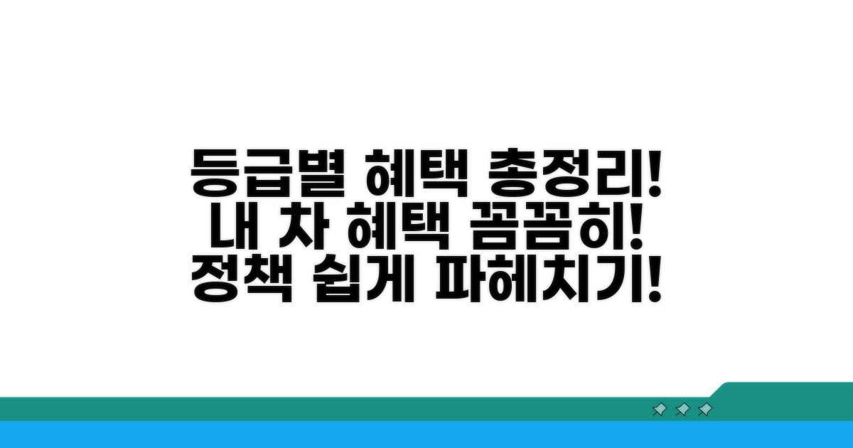 등급별 차량 혜택과 정책 알아보기
