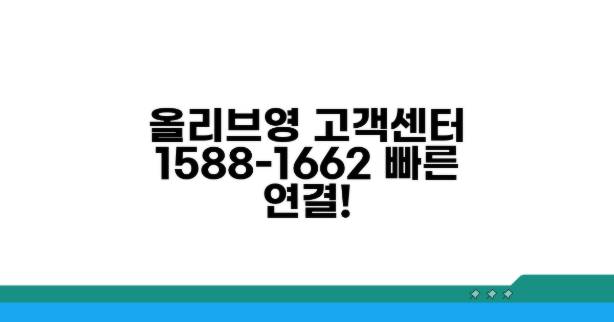 올리브영 고객센터 1588-1662 전화
