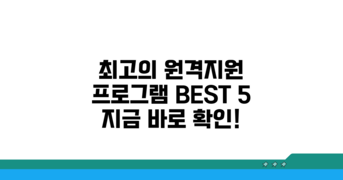 최고 원격지원 프로그램 추천 목록