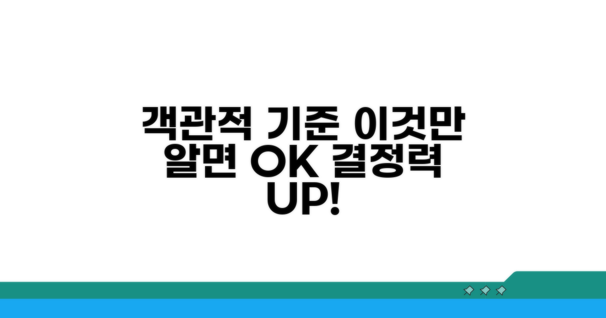 객관적 기준, 이것만 기억해