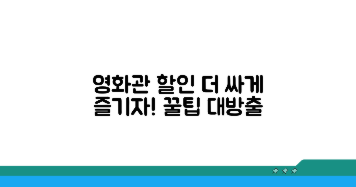 영화관 할인, 알고 보면 더 싸다