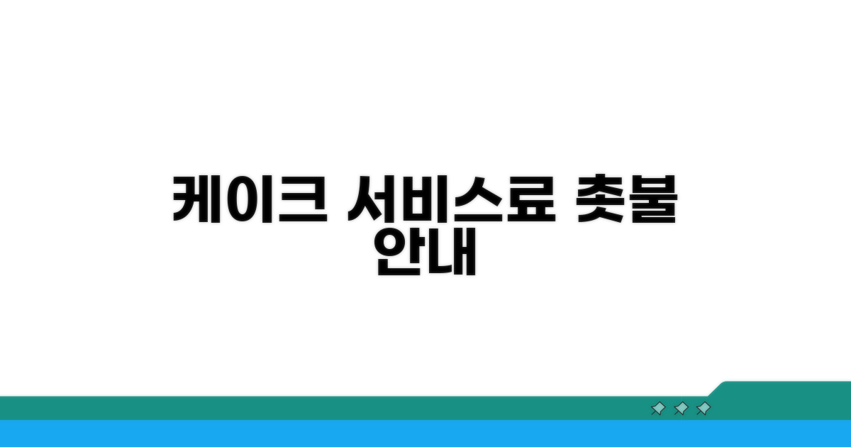 생일 케이크 서비스료와 촛불 정보