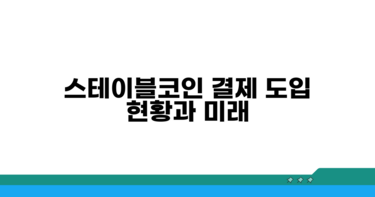 스테이블코인 결제 도입 현황