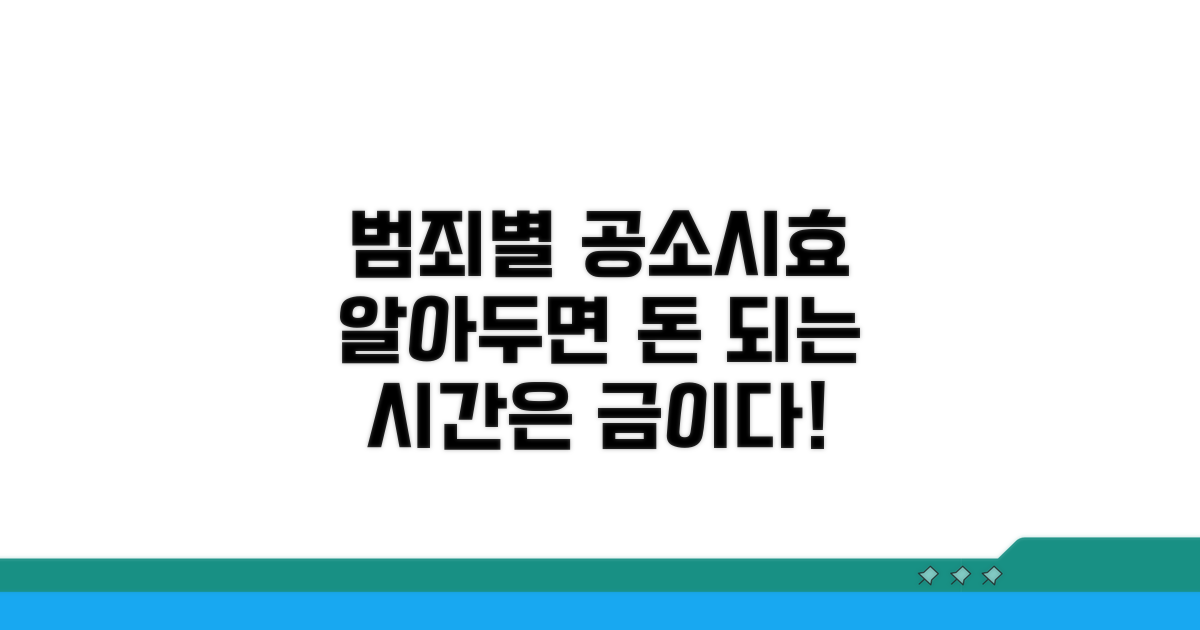 범죄별 공소시효 기간 상세 안내