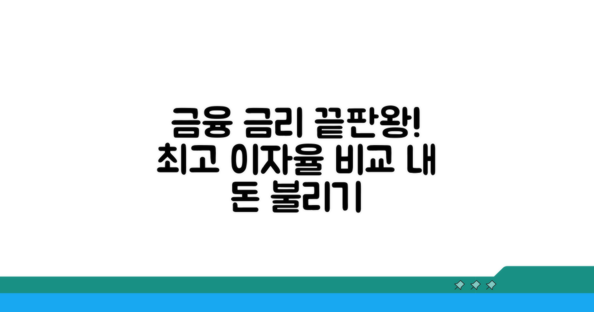금융기관별 금리 비교와 분석
