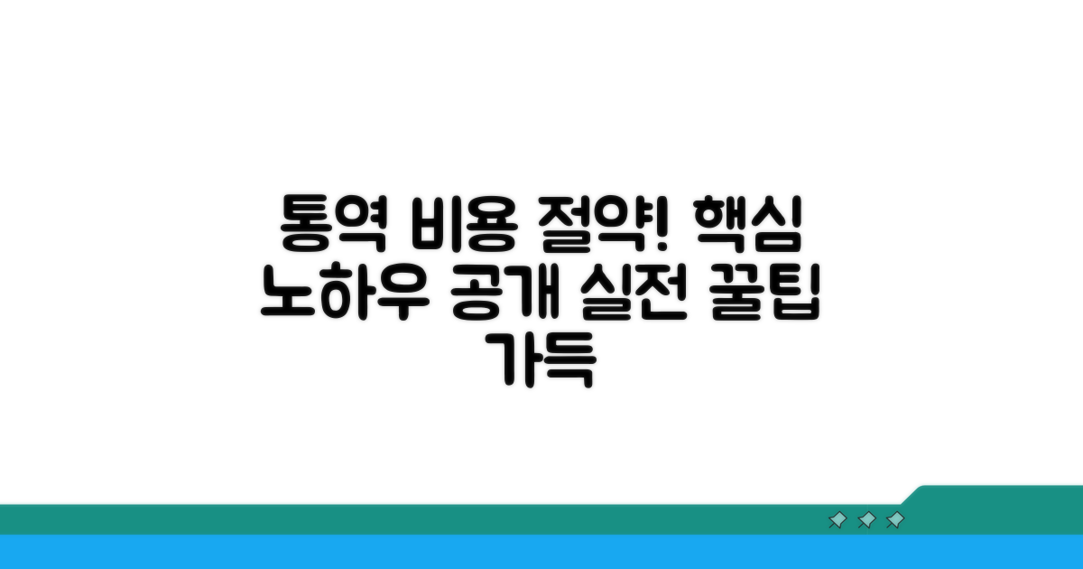 실전 통역 비용 절약 노하우