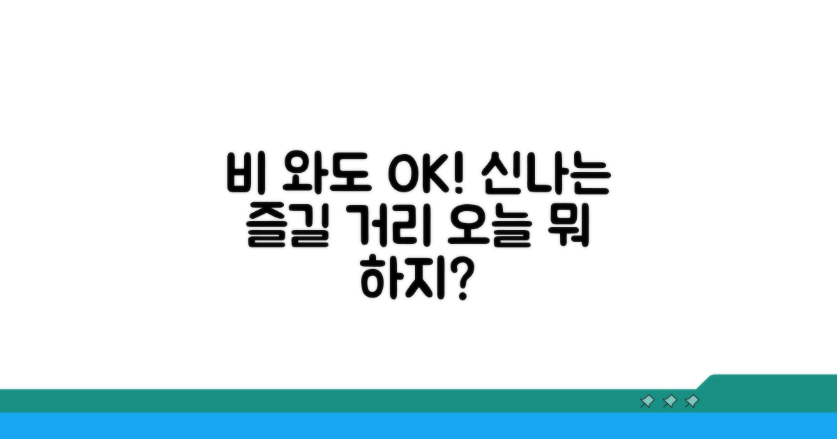 날씨 걱정 없는 즐길 거리 안내