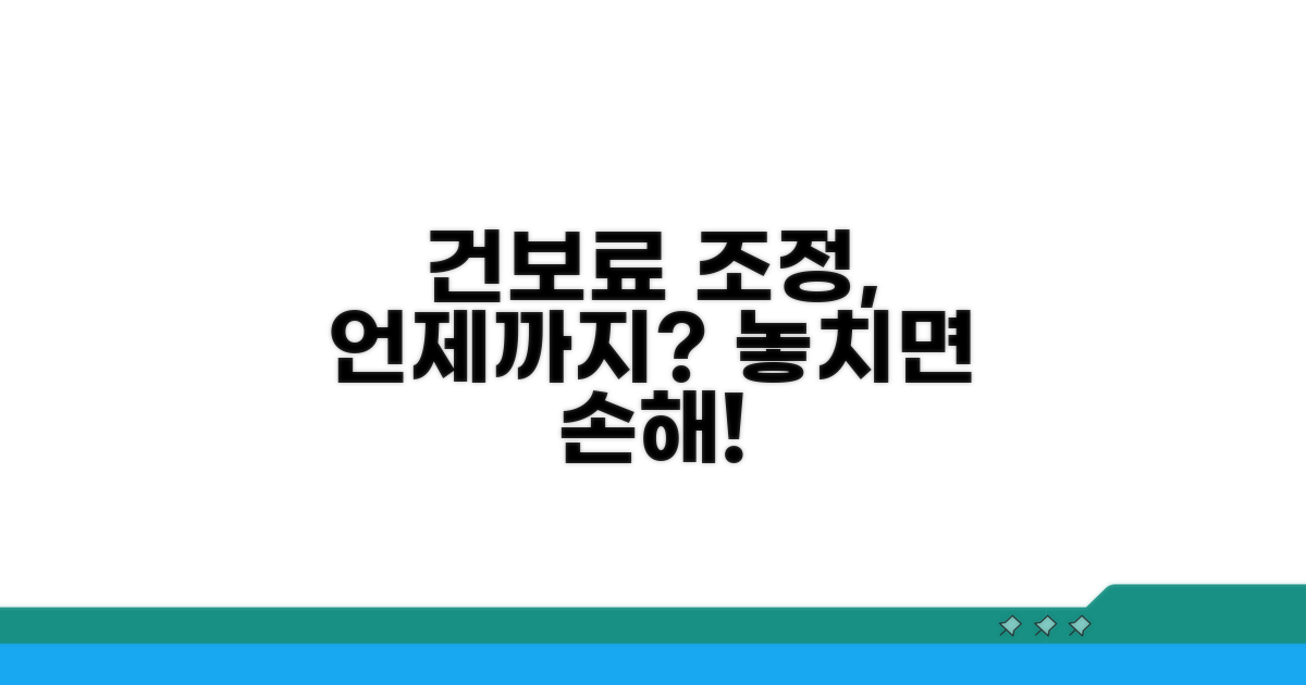 건보료 조정 기간 언제까지?