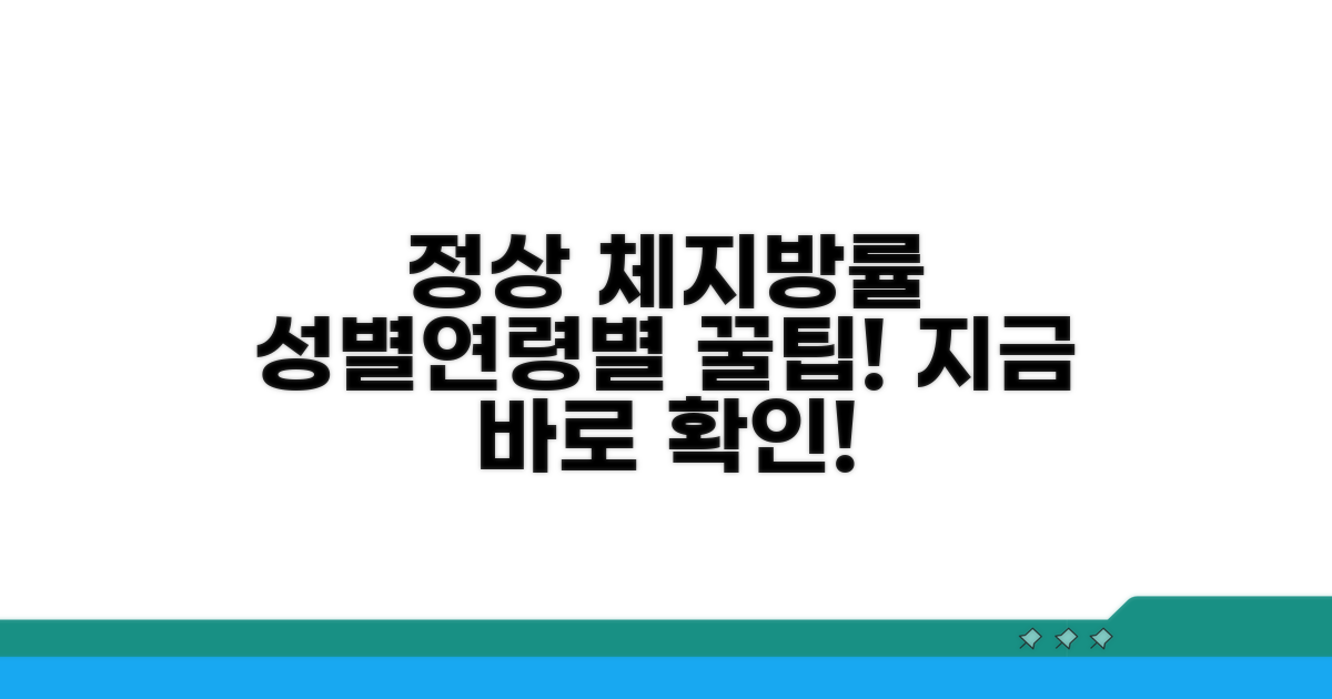 남녀 연령별 정상 체지방률 보기