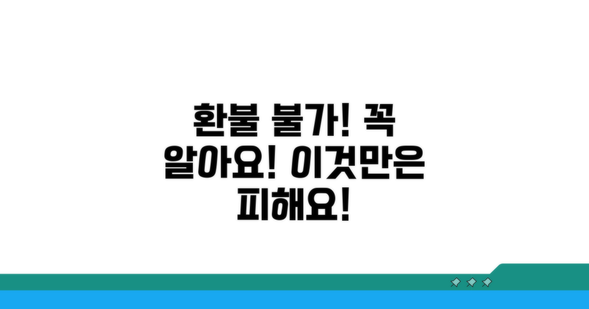 환불 불가 사례와 주의점