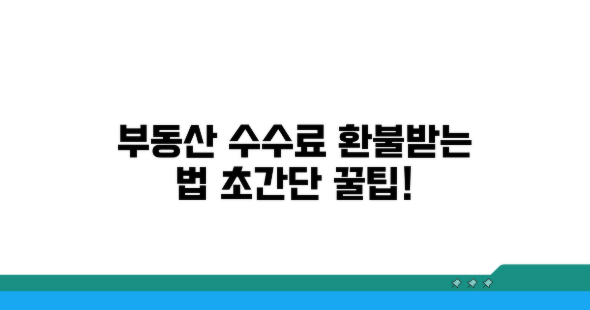 부동산 중개수수료 환불 방법