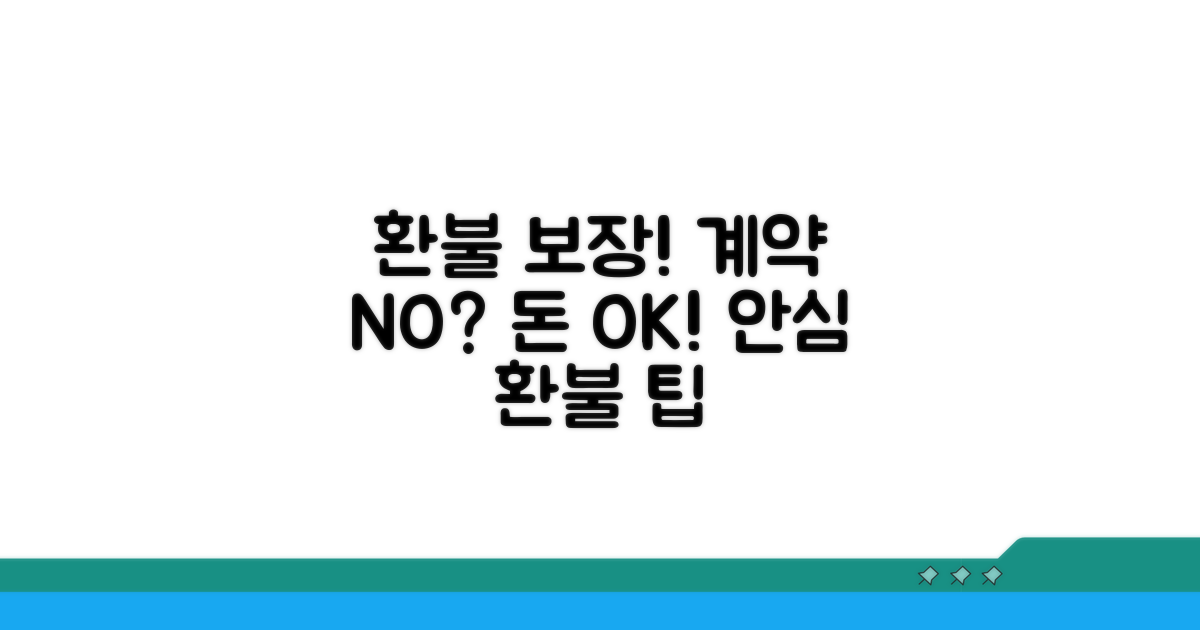 계약 불발 시 환불받는 법