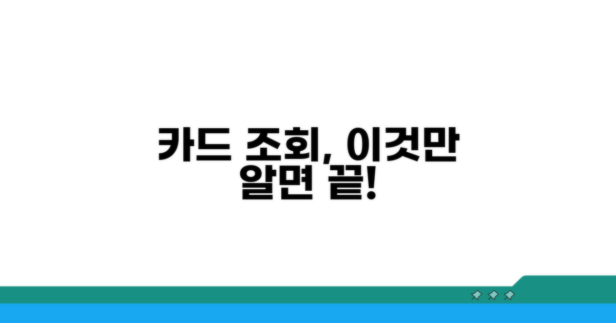 간편 카드조회 방법 총정리