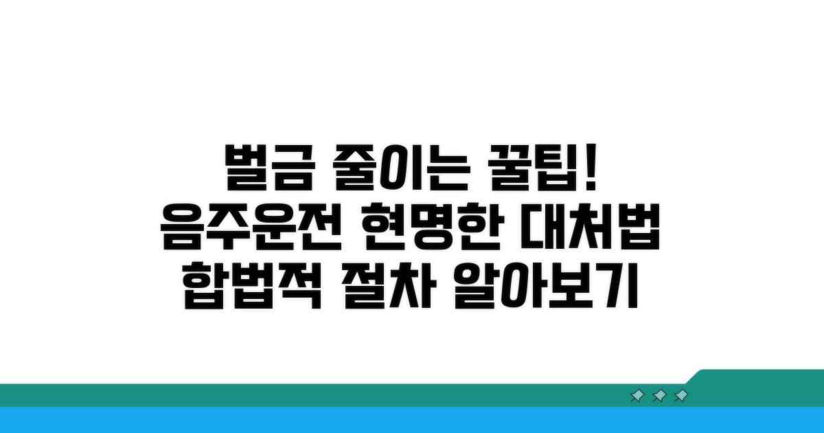 음주운전 벌금 줄이는 방법