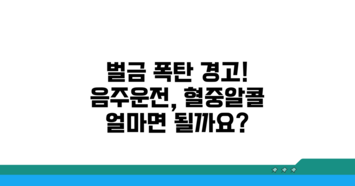 혈중알코올농도별 벌금 예상 금액