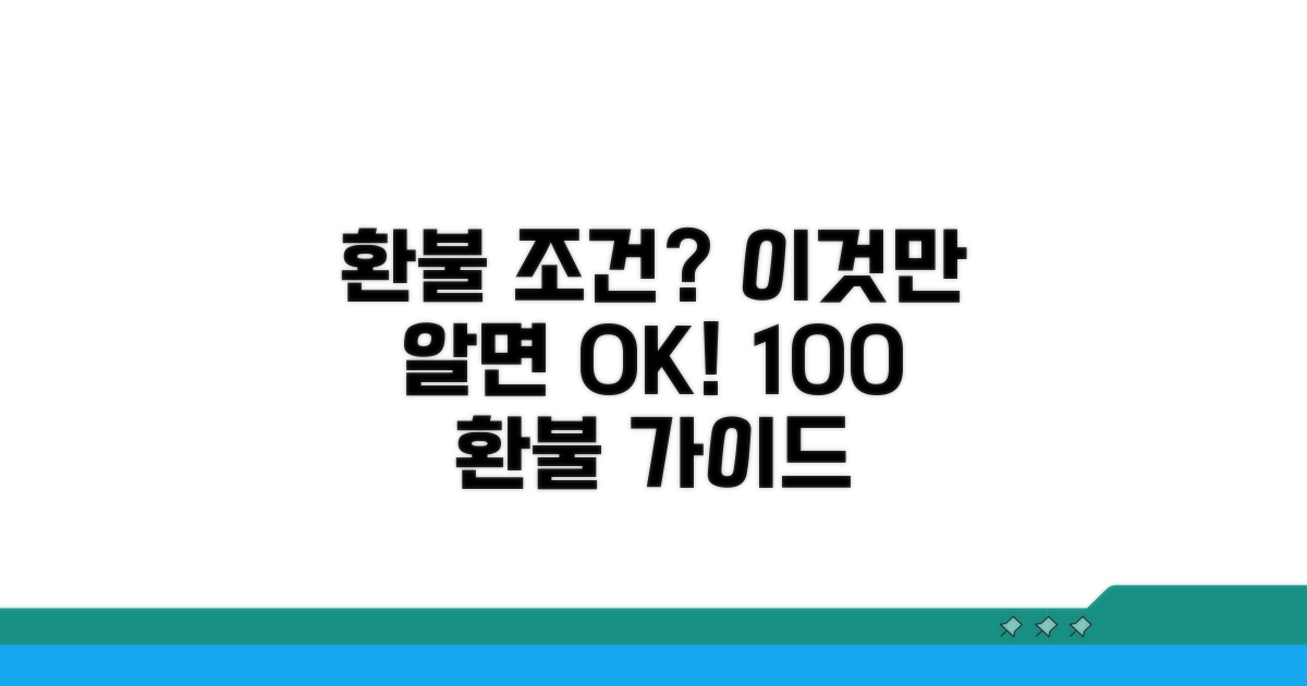 환불 가능한 조건은 무엇일까?